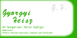 gyorgyi heisz business card
